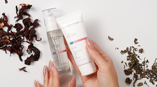 Glow Line repair, Christina termékcsalád kozmetikum, fakó bőr helyreállítása, alga, revitalizál