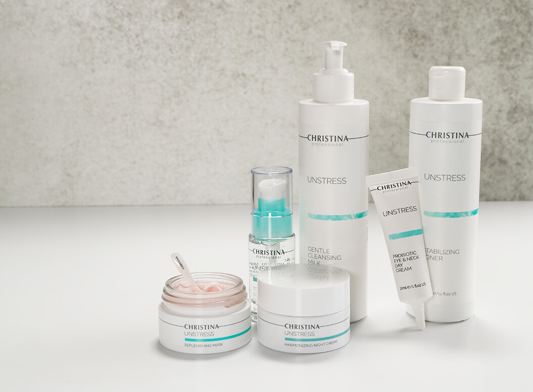 Unstress, bőrmegnyugtató, regeneráló kezelés, stressz, környezeti hatás, károsodott bőr, bőrpír, gyulladáscsökkentő